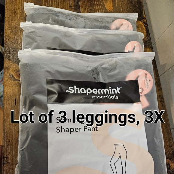 NEW LOT of 3 Shapermint leggings (black) 3X - Picture 5 of 5